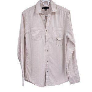 INC Mens button front shirt size xsmall stripes LS